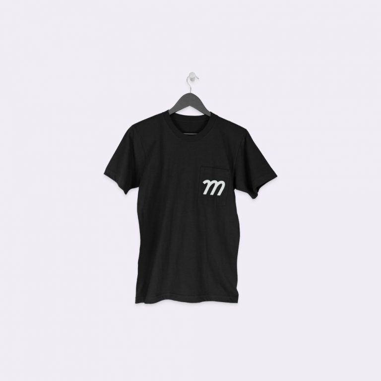 Hanging pocket t-shirt mockups