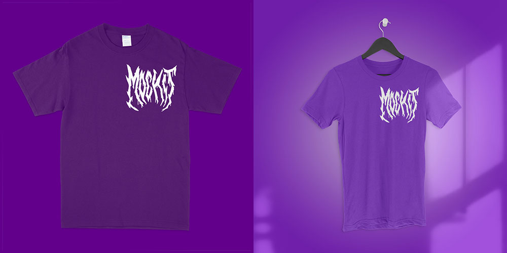 purples t-shirt mockups