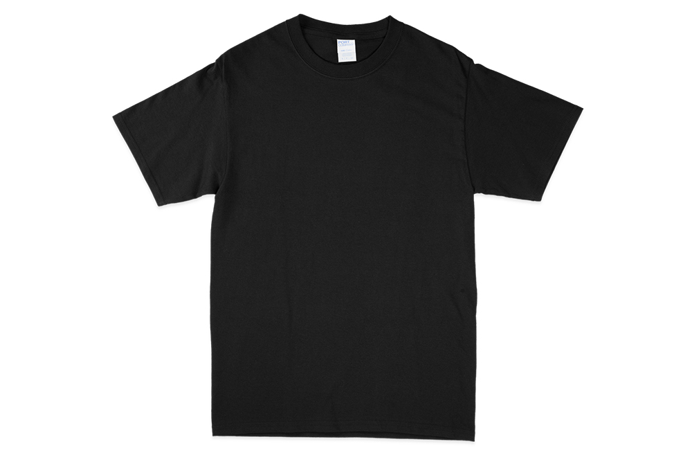 black tshirt mockup pc54