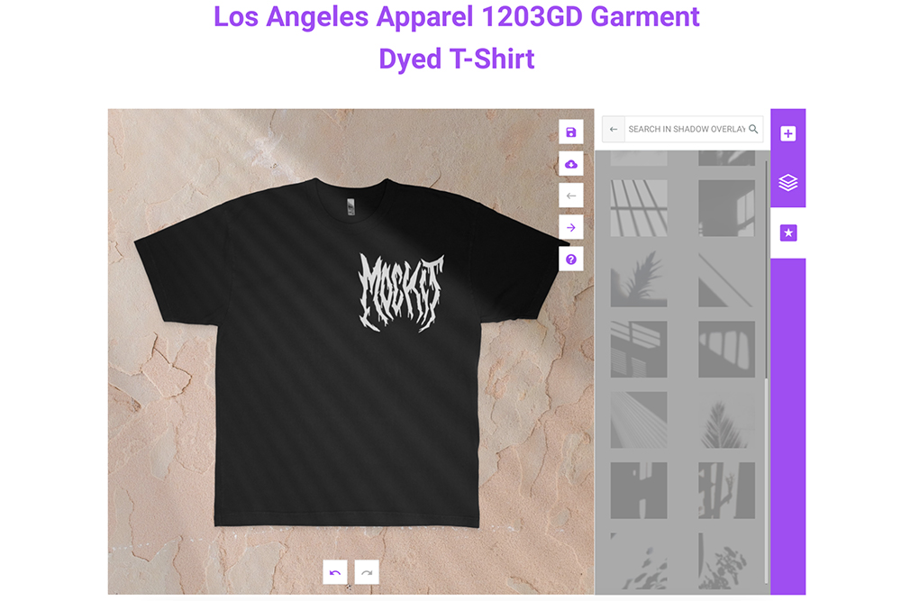 los angeles apparel 1203gd garment dyed tshirt on mock it mockups generator with elements