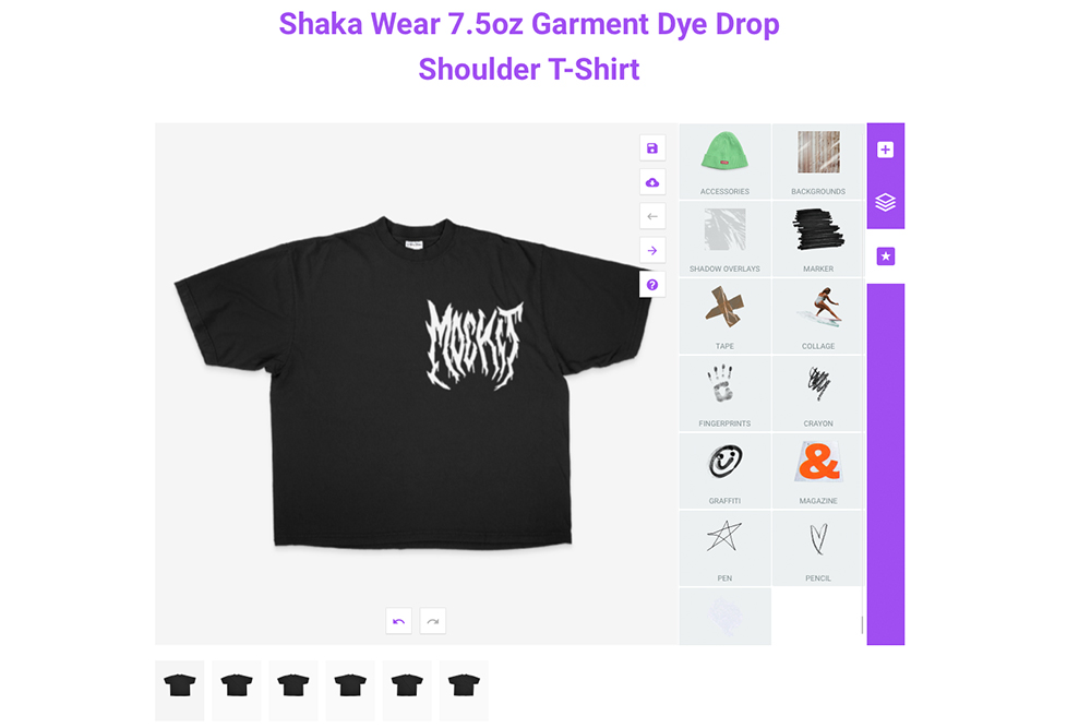 shaka wear mockup using mock it generator