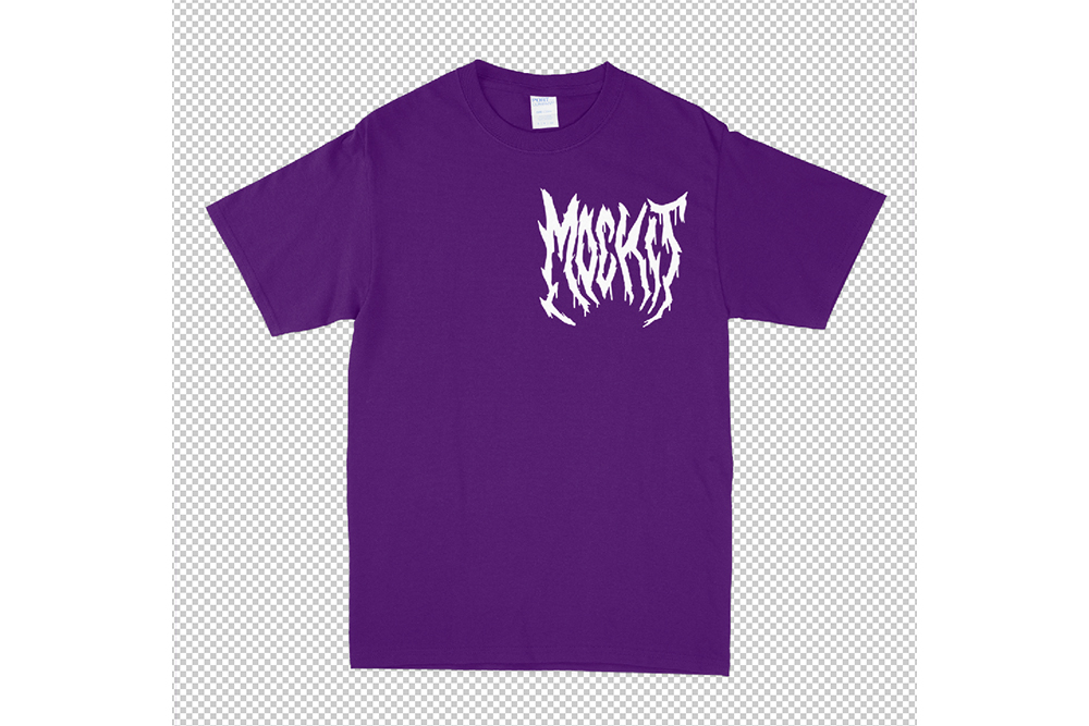 mock it purple t-shirt mockup with transparent background
