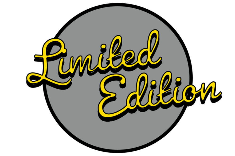grey and yellow limited edition circle graphic