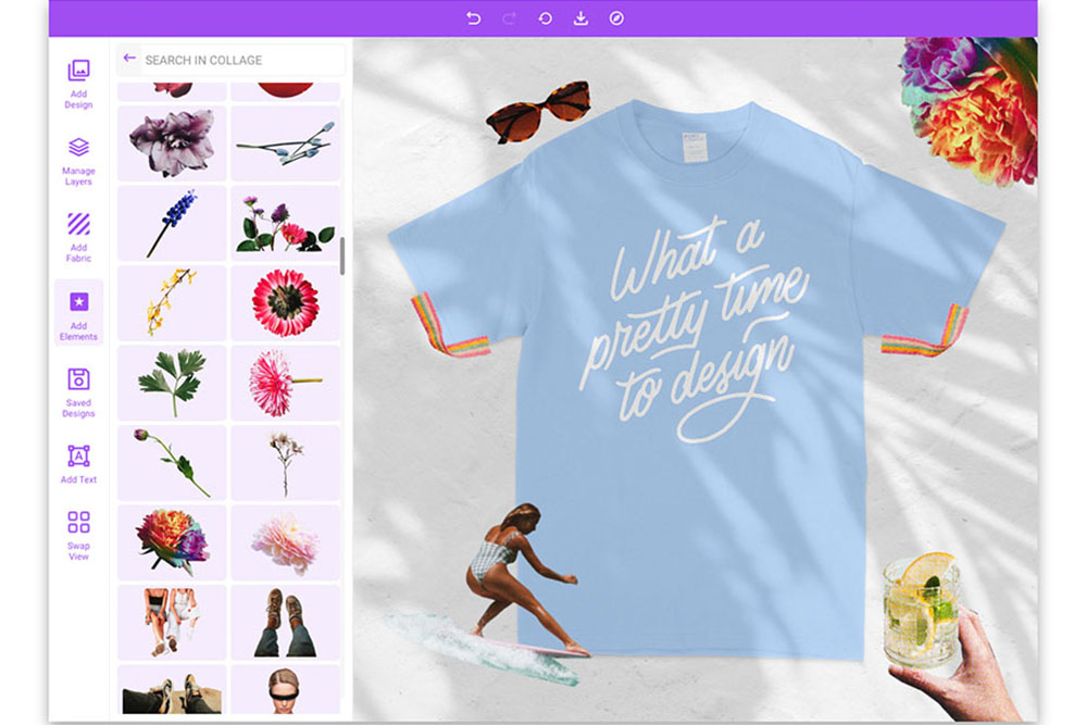 Mock it clothing mockup generator showcasing summer season style mockup with what a pretty time to design mockup