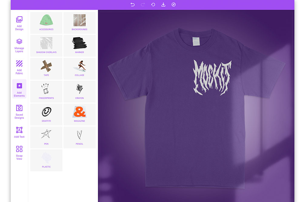 mock it clothing mockup generator showcasing mockup and design with elements