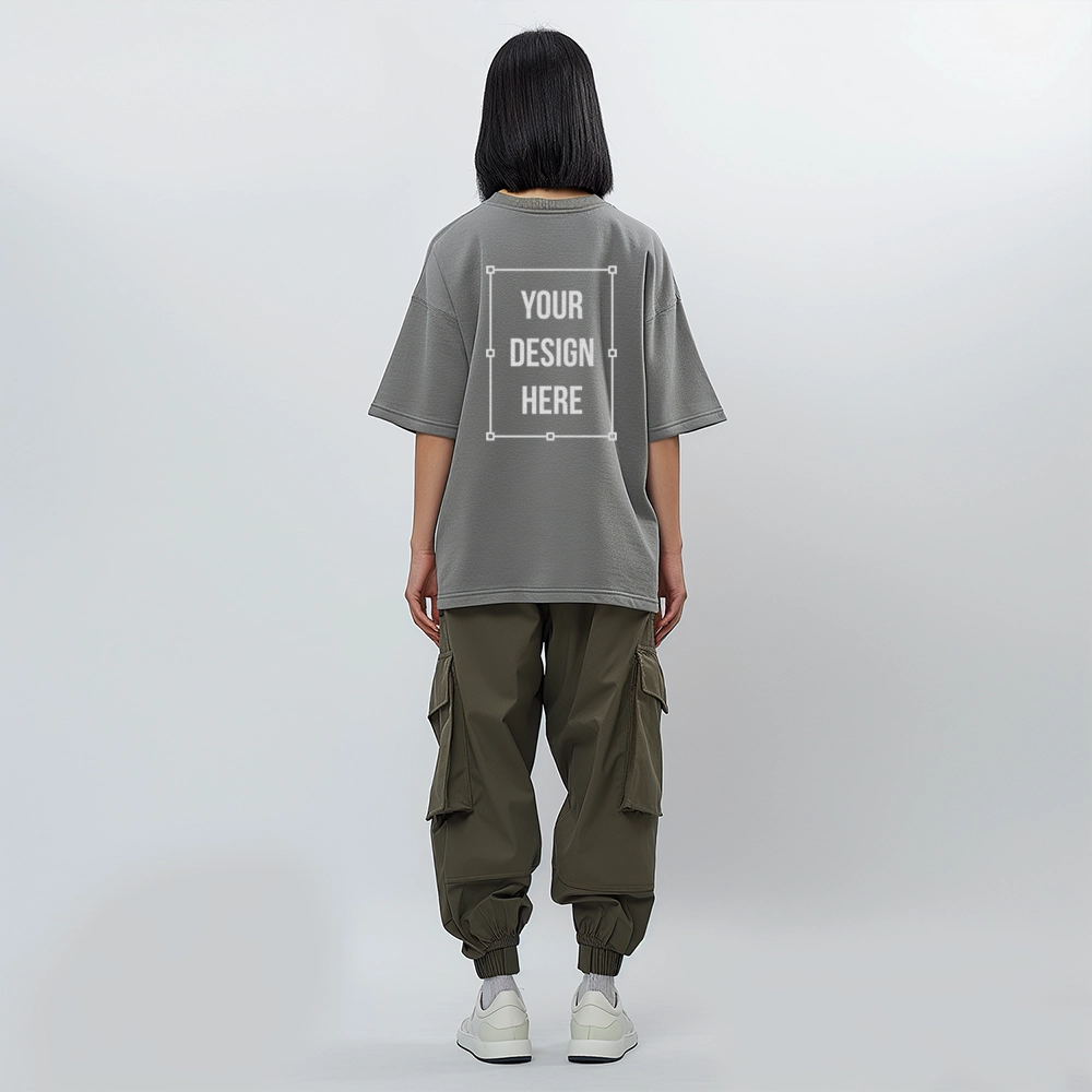 asian model t-shirt mockup