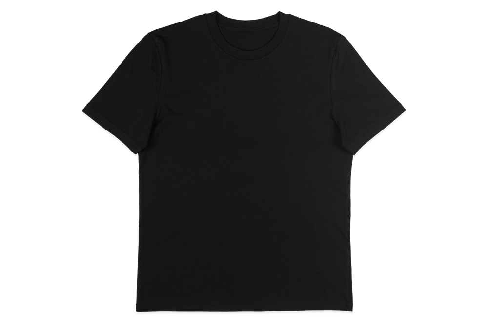 best blank tshirt stanley:stella creator 2.0 black blank tshirt mockup with tag from mock it mockup generator