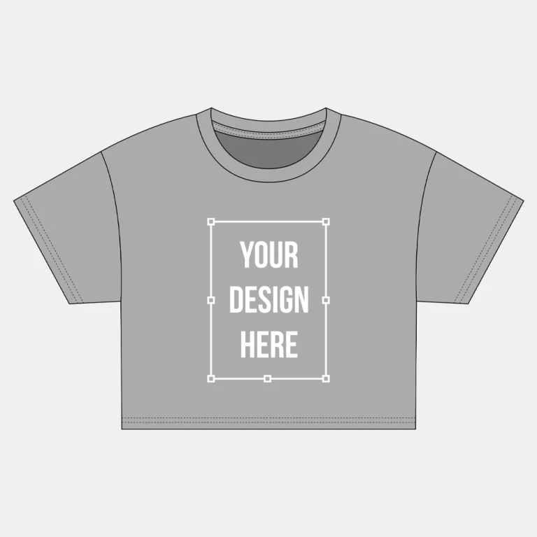 cropped t-shirt tech mockup
