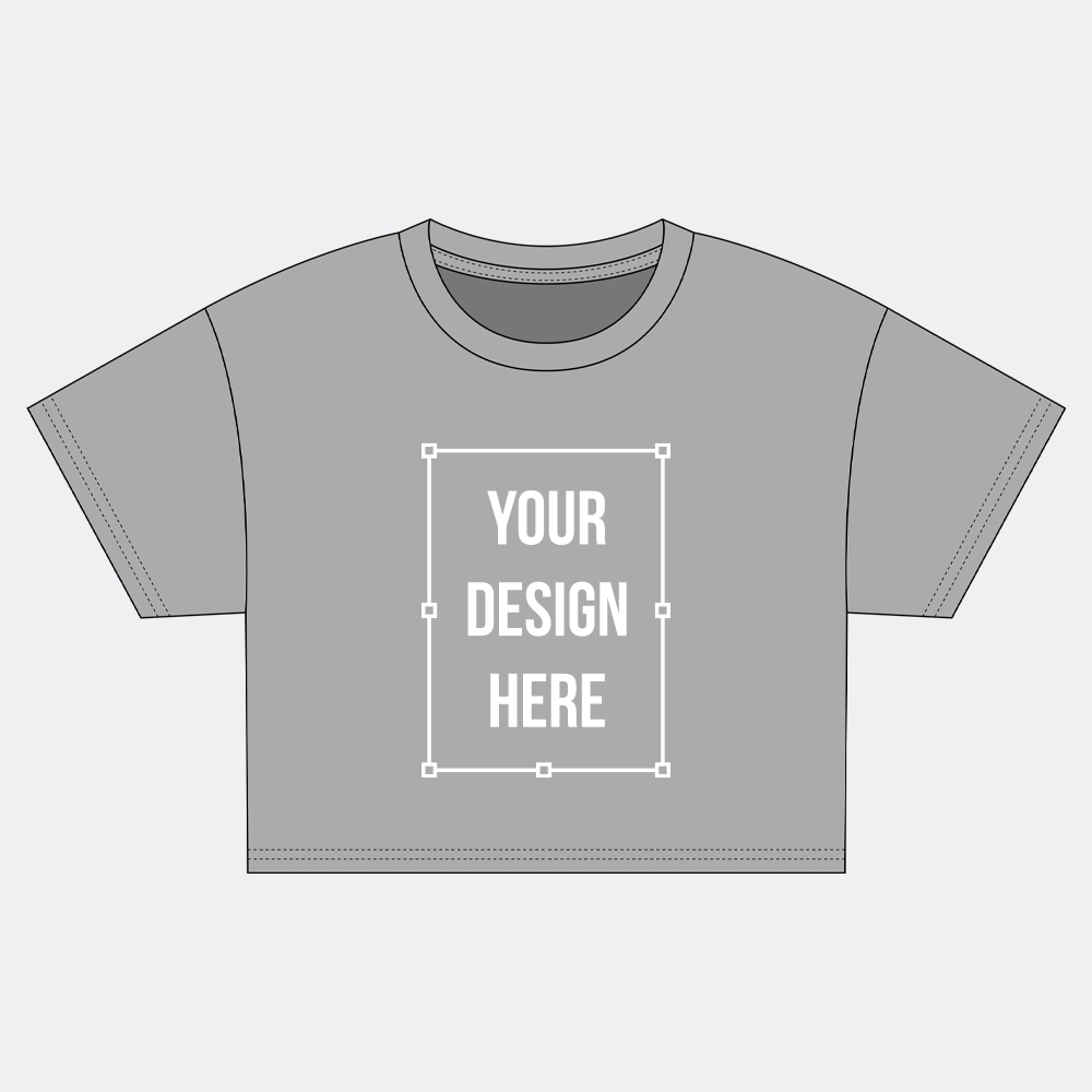 cropped t-shirt tech mockup