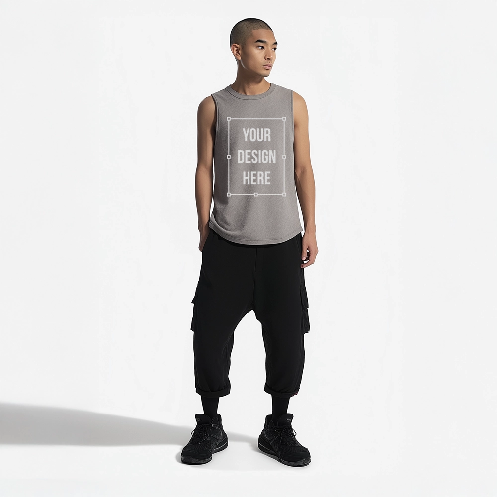 tank top asian model mockup