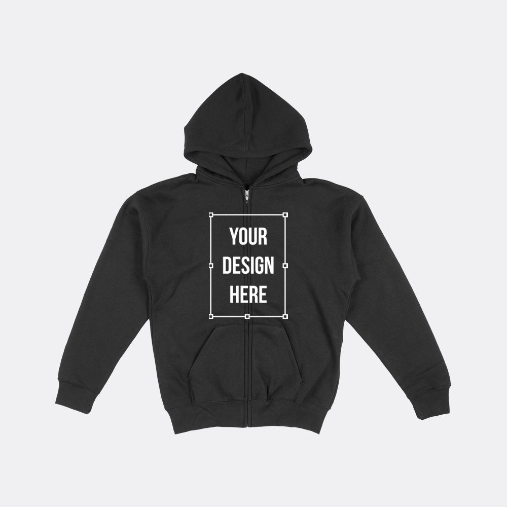 tee styled ts9504 zip up hoodie mockup