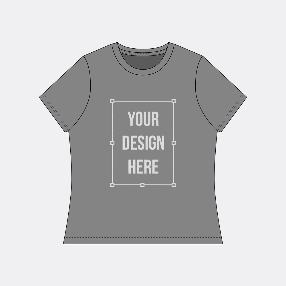 womens t-shirt tech mockup