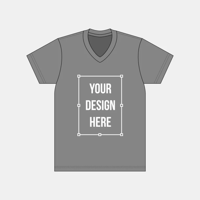 v-neck t-shirt tech mockup