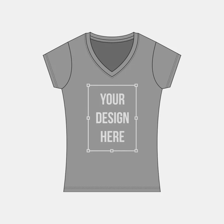 womens v-neck t-shirt mockup