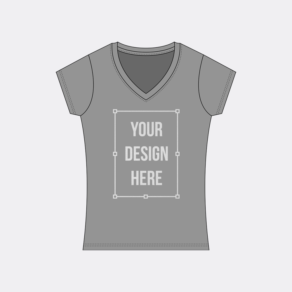 womens v-neck t-shirt mockup