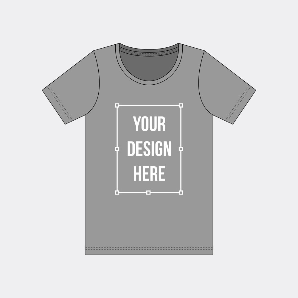 scoop neck t-shirt tech mockup