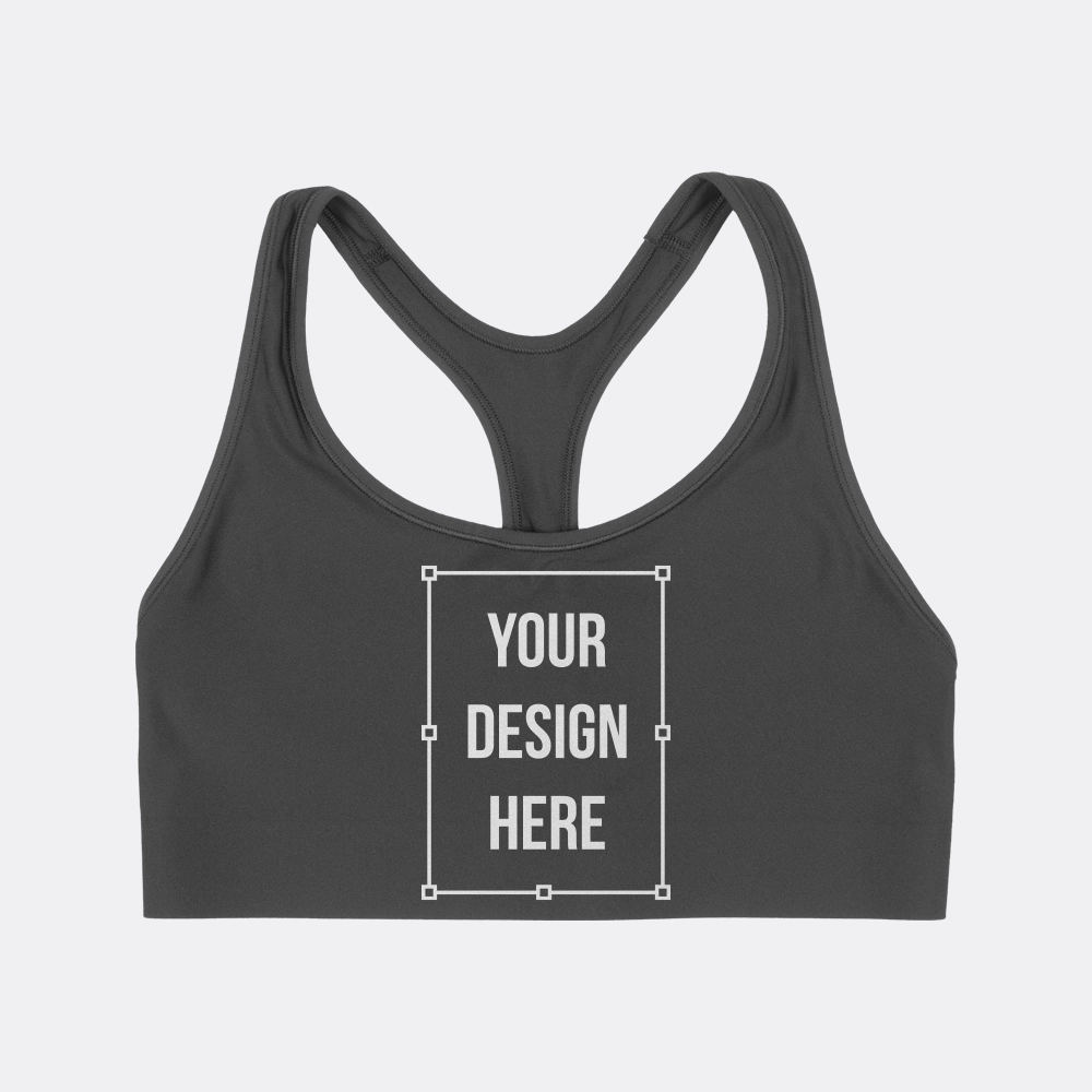 champion b900 sports bra mockup