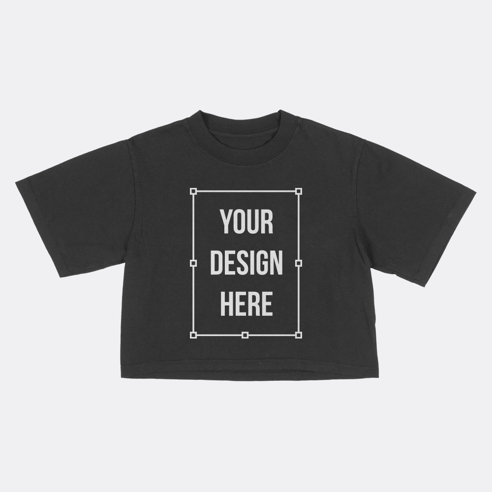 shaka wear garment dye crop top mockup