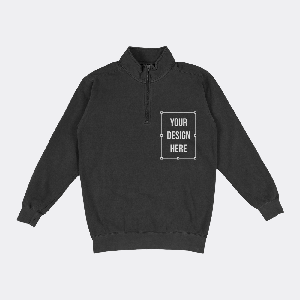 comfort colors 1580 quarter zip sweatshirt mockup