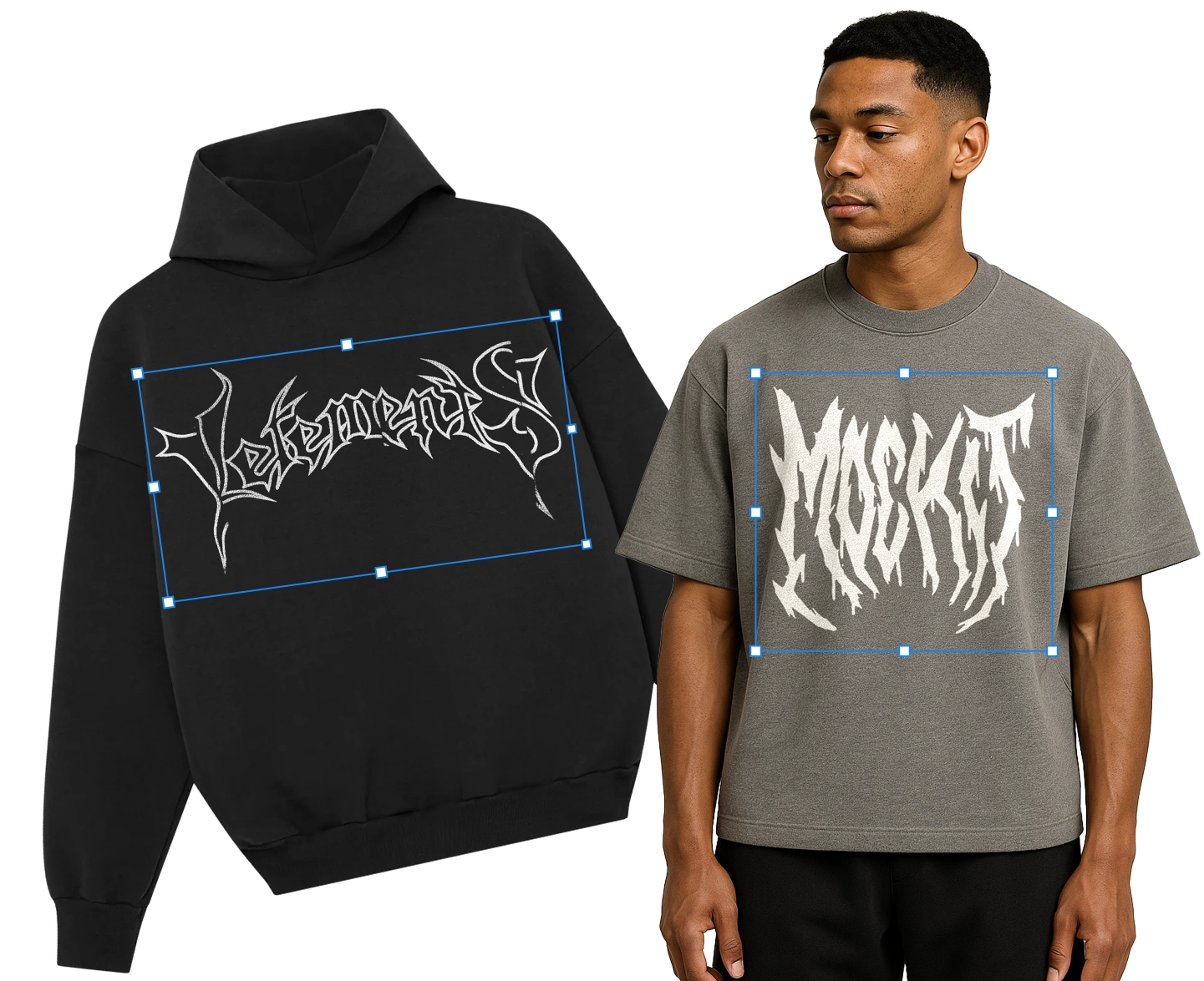 flat lay hoodie mockup and model mockup