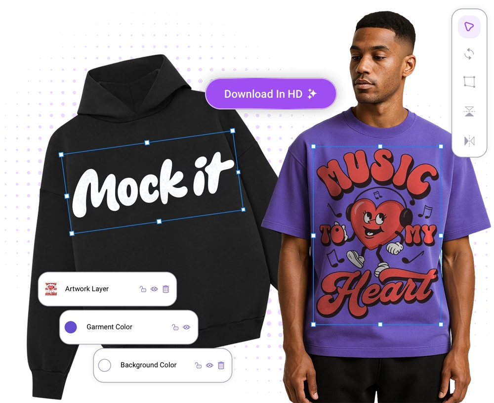 flat lay and model mockup