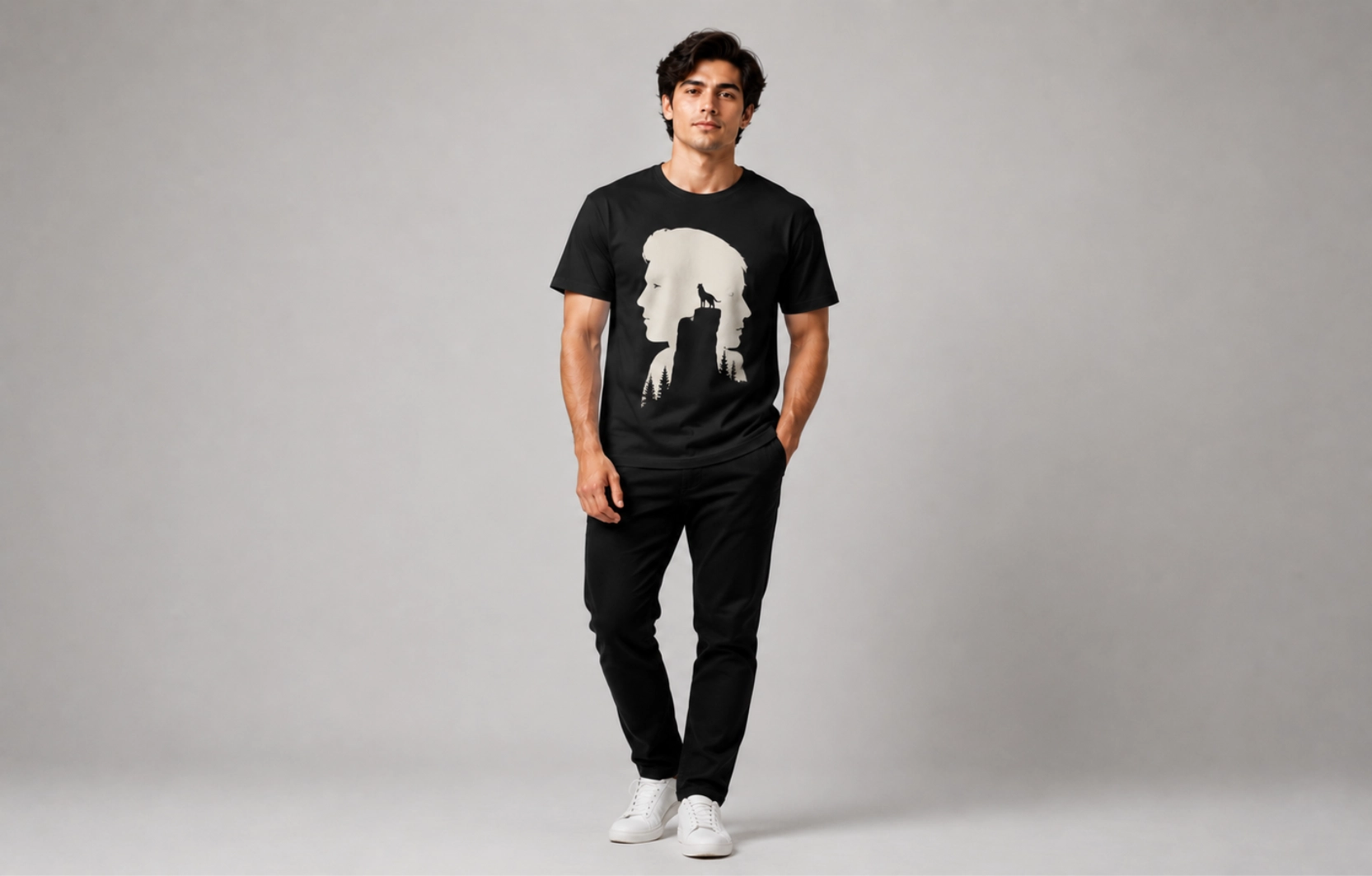 Negative Space T-Shirt Design Ideas