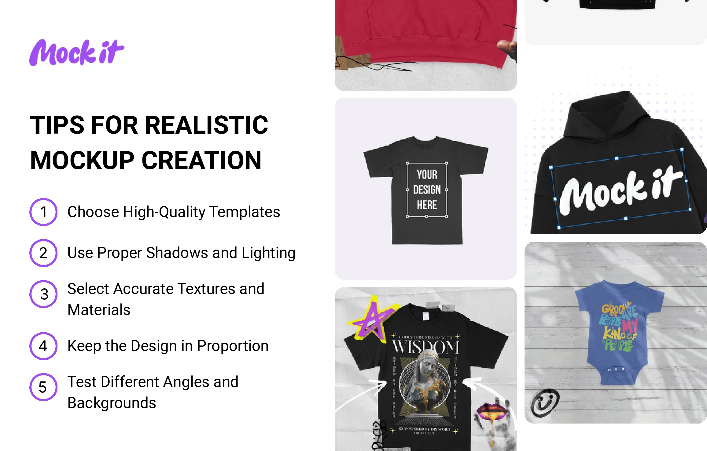 tips for realistice mockup