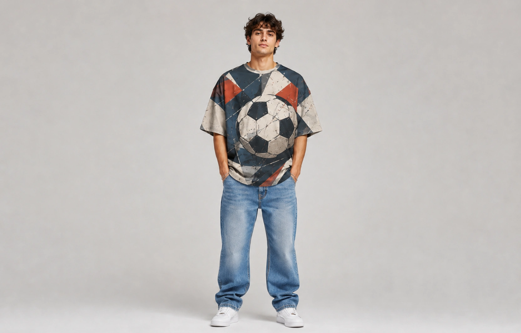 Abstract Football Graphic Tee Design Ideas