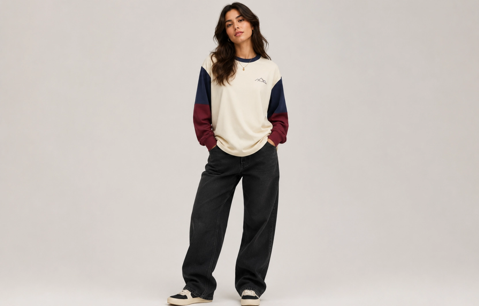 Color-Block Long-Sleeve T-Shirt Designs