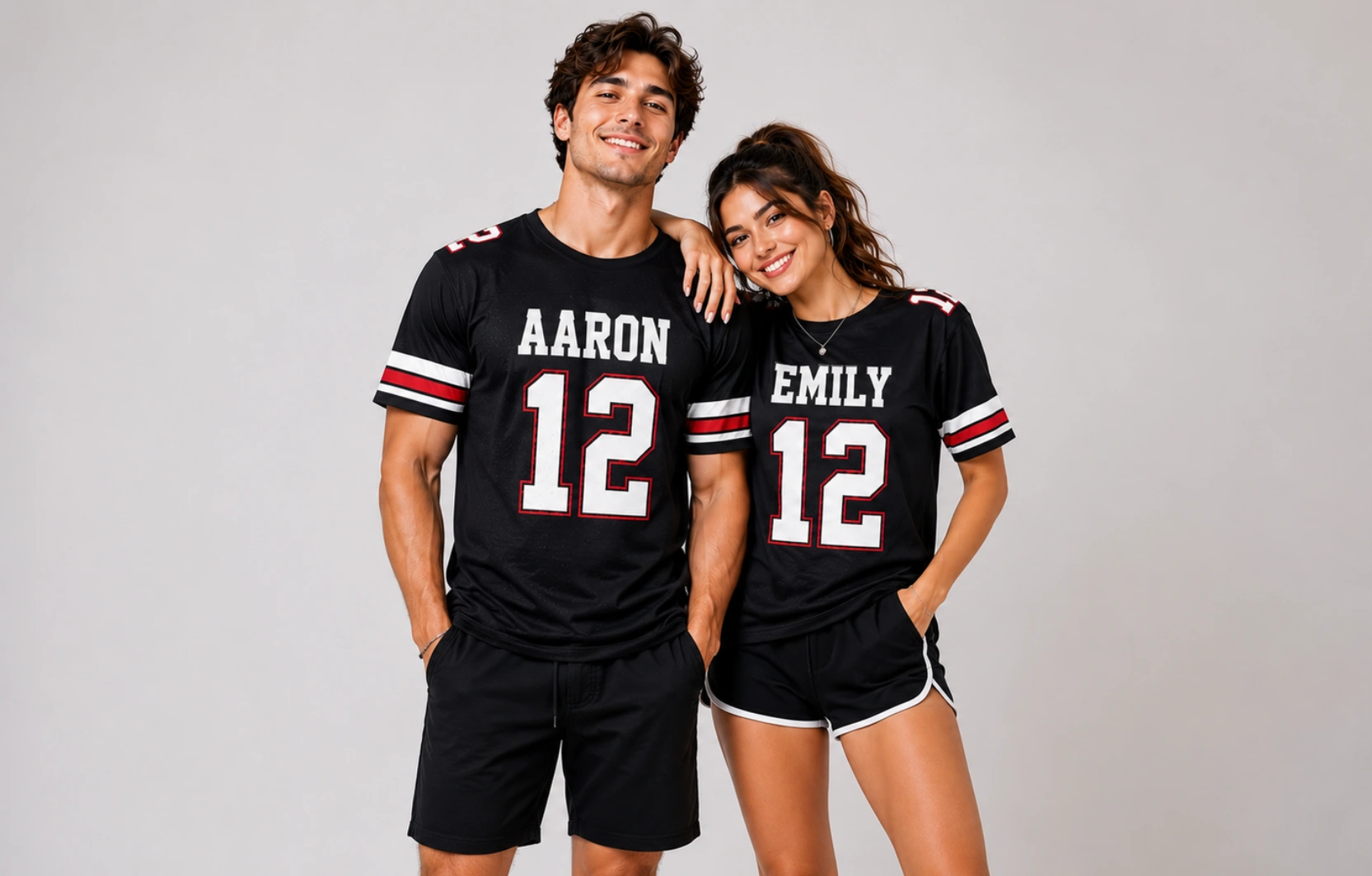 Couple Number and Name T-Shirt Design Ideas