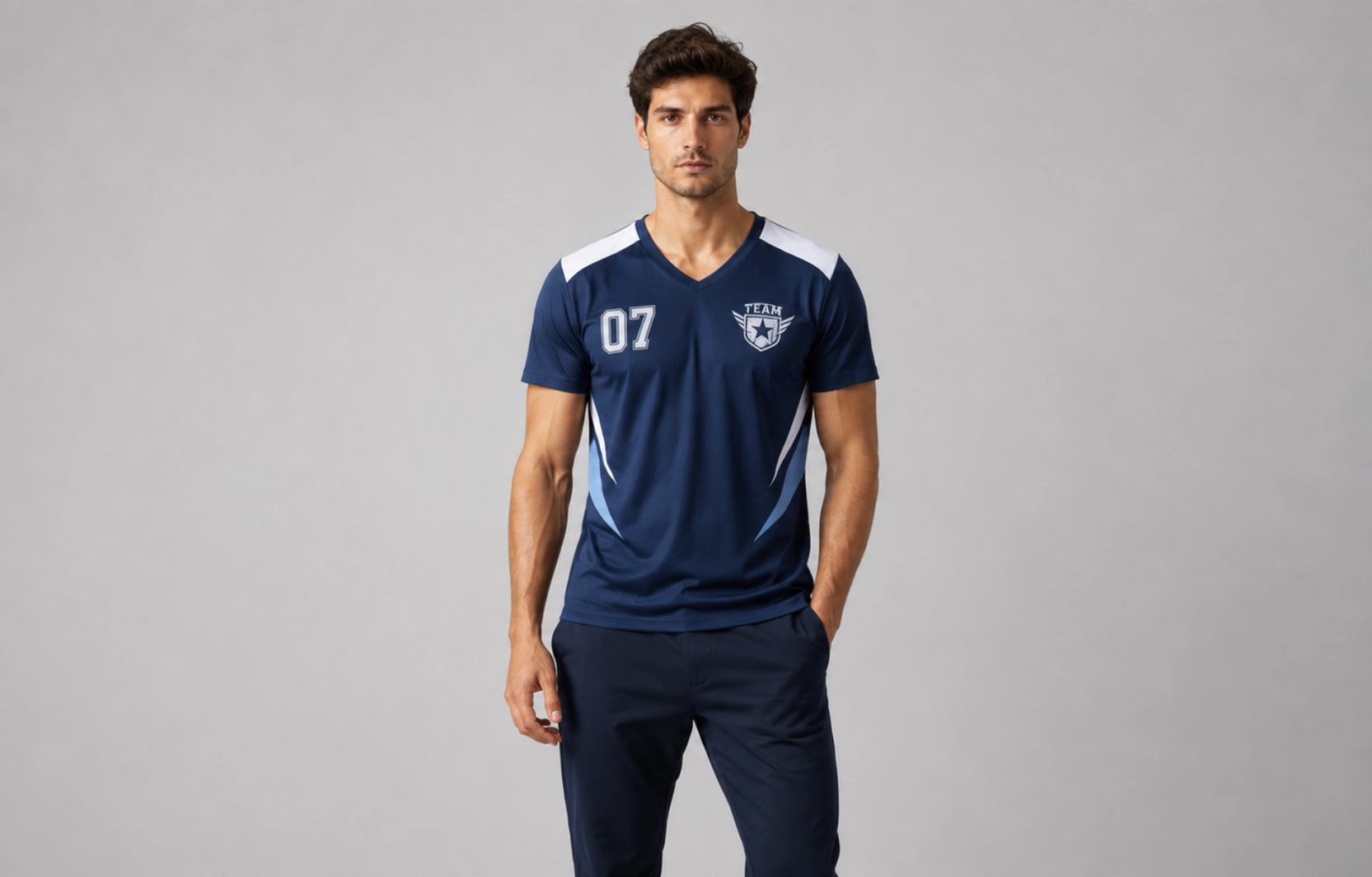 Custom Team V-Neck T-Shirt Design Ideas