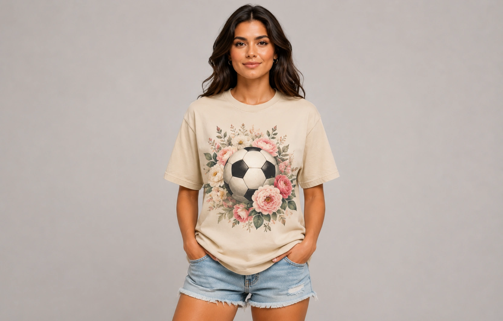 Floral Football T-Shirt Design Ideas