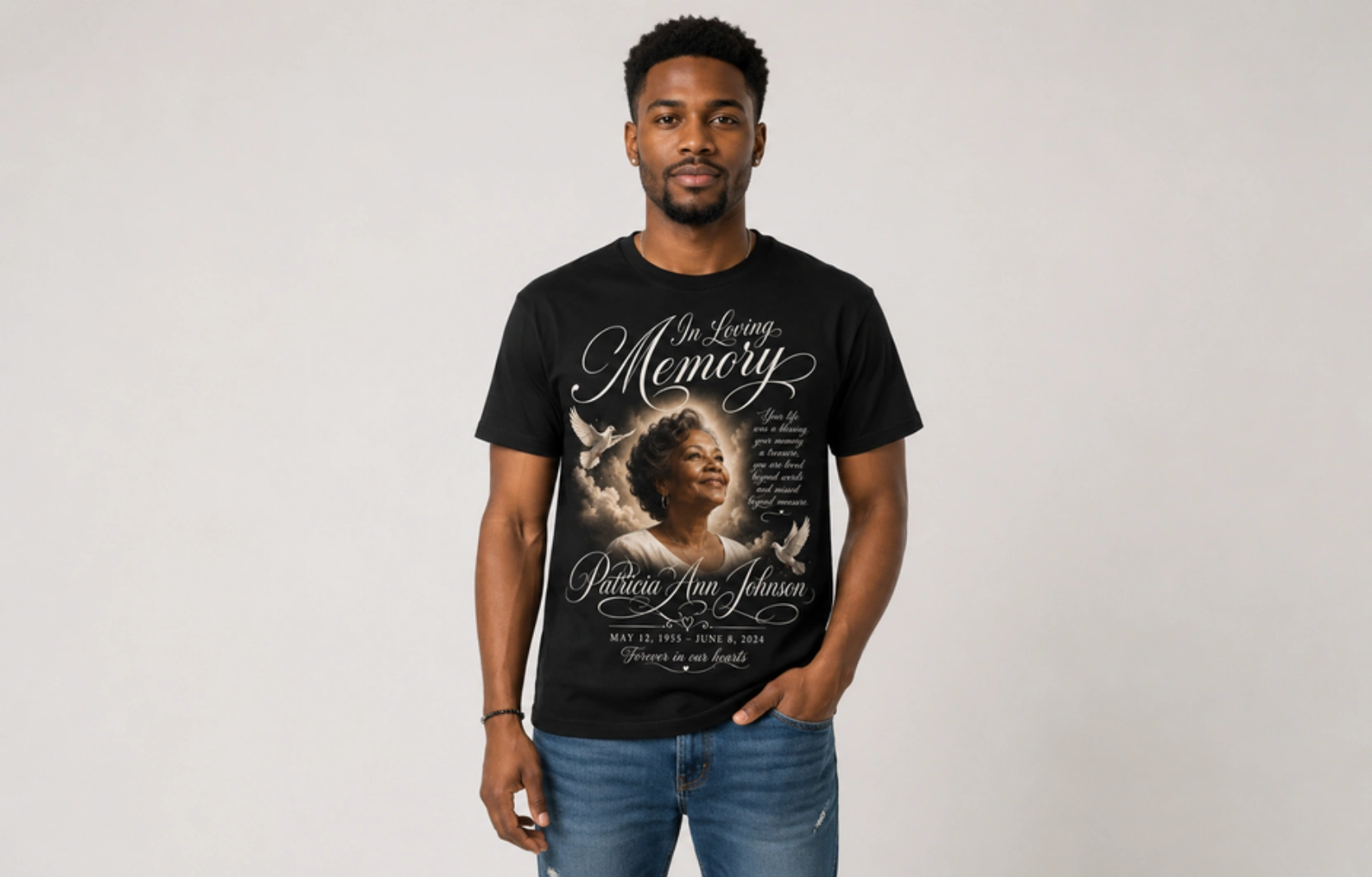 Flowing Calligraphy Memorial Design