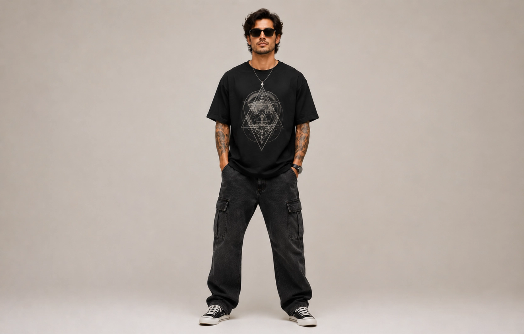 Geometric Print T-Shirt Design Ideas for Men