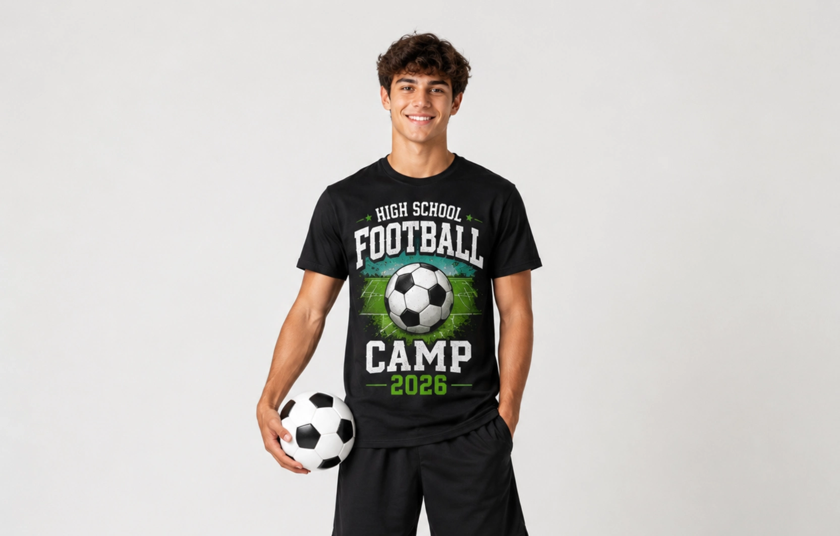 High School Football Camp T-Shirt Design Ideas
