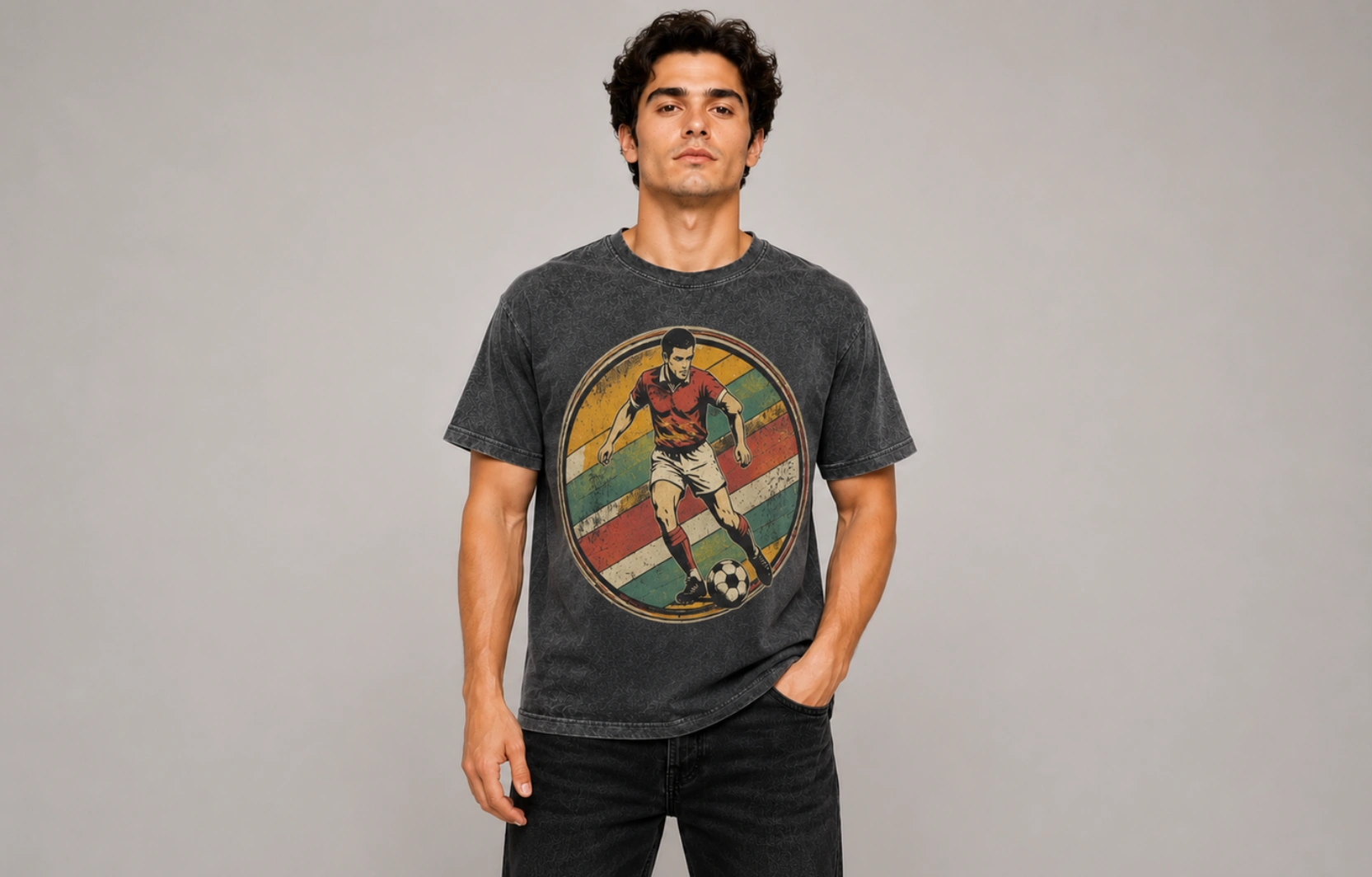 Retro Football Team T-Shirt Design Ideas