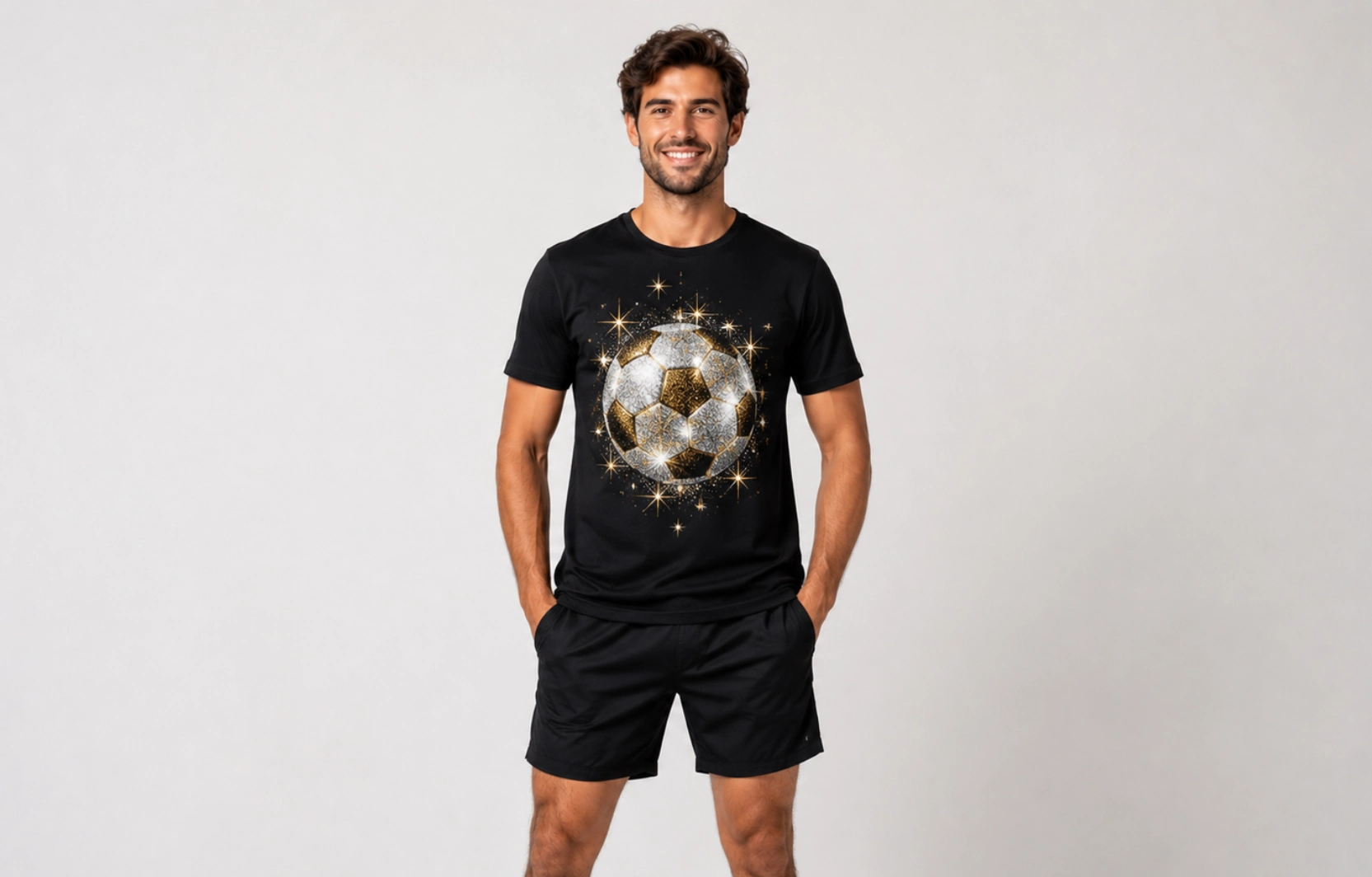 Sparkle and Glitter Football T-Shirt Design Ideas