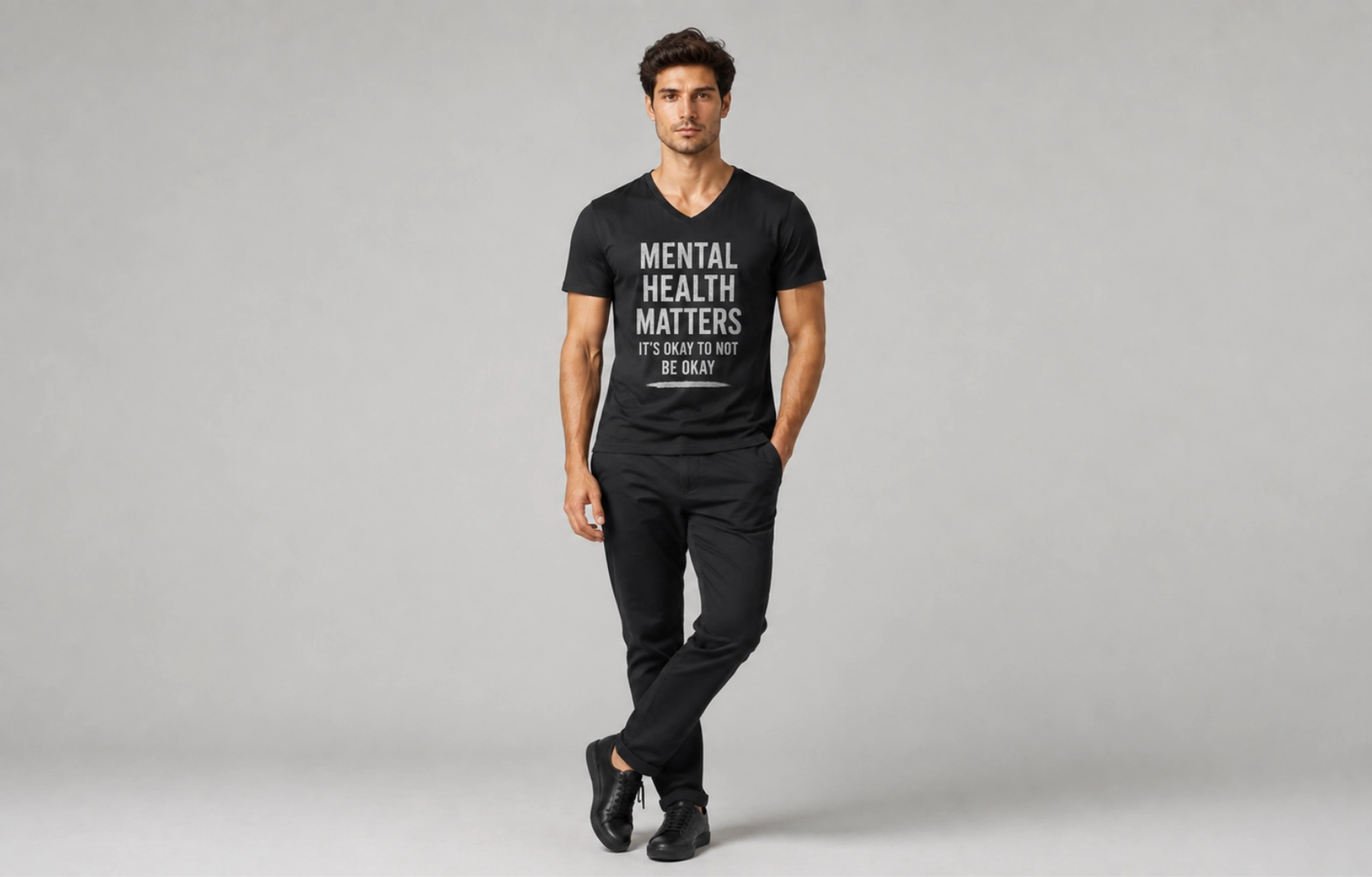 Statement Slogans V-Neck T-Shirt Design Ideas