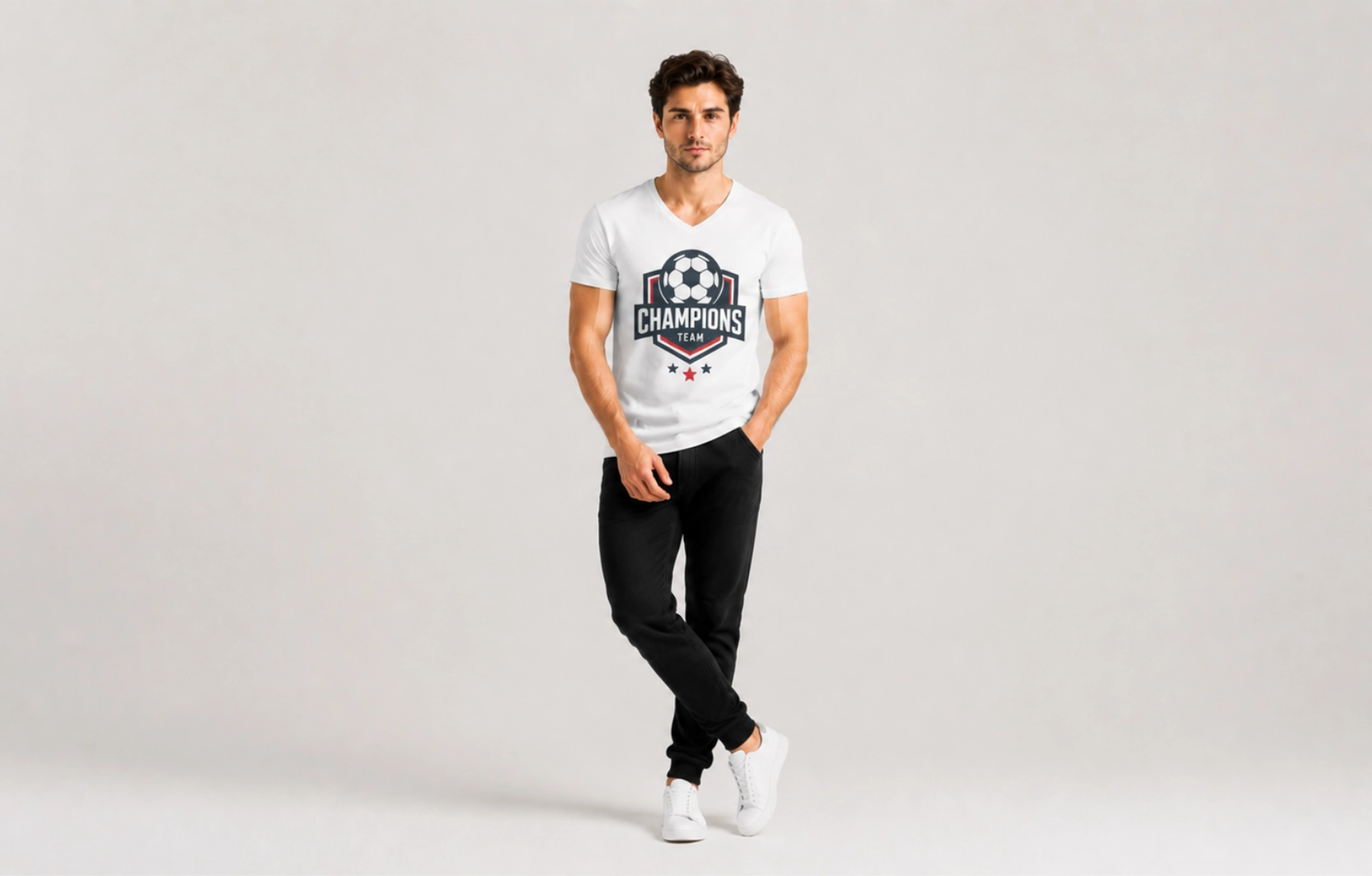 Team and Event V-Neck T-Shirt Design Ideas