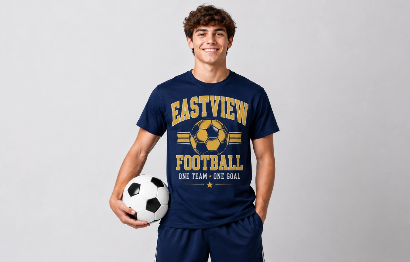 Team Color and Typography T-Shirt Design Ideas