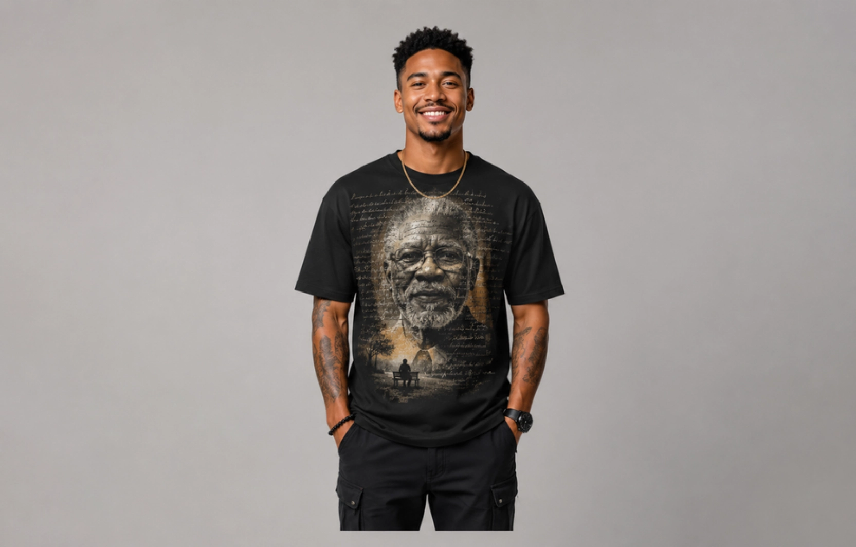 Typography Portrait Blend Design