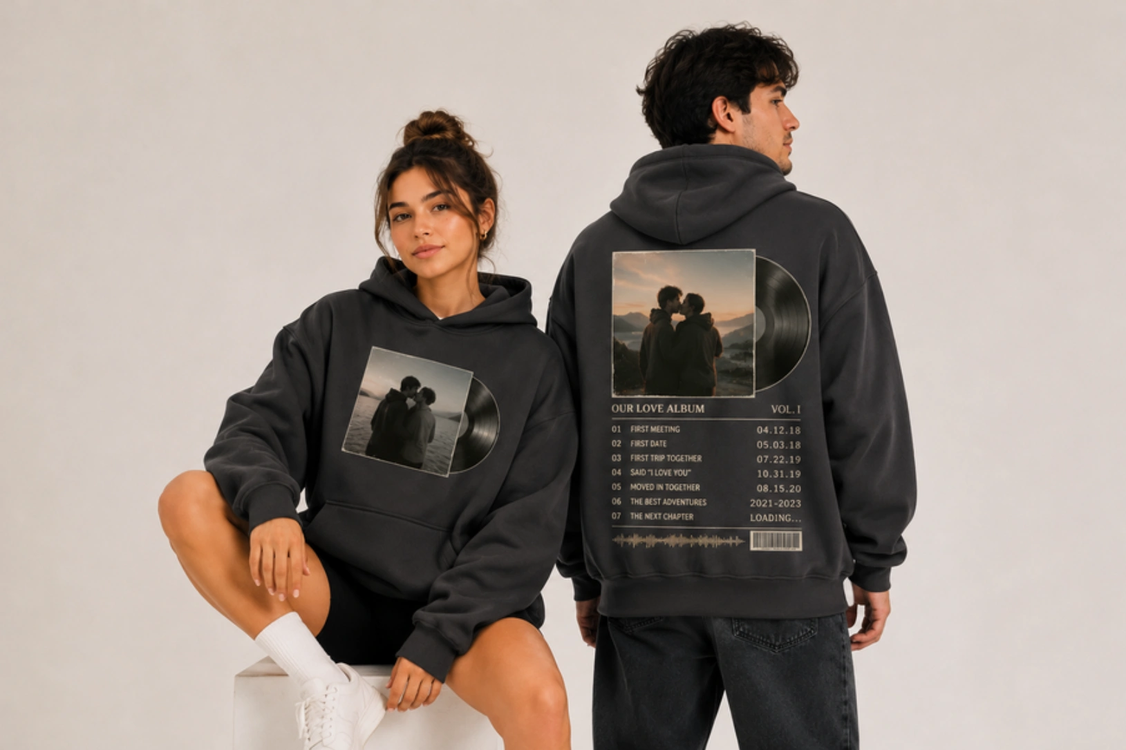 Album Cover Couple Hoodies