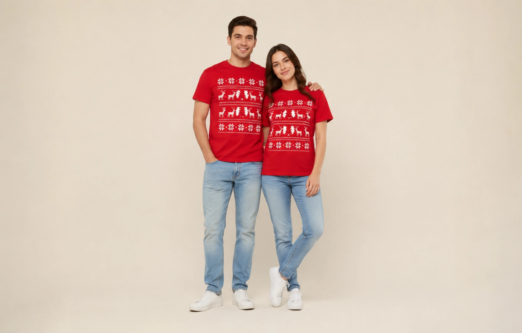 Christmas and Holiday Couple T-Shirts