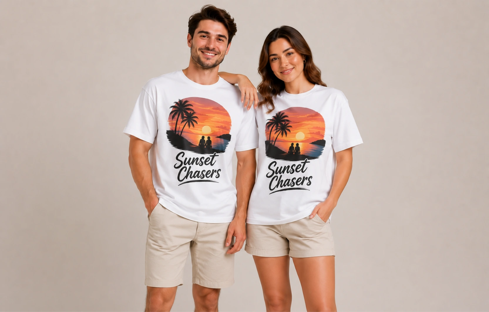 Cruise, Beach, and Camping Couple T-Shirts