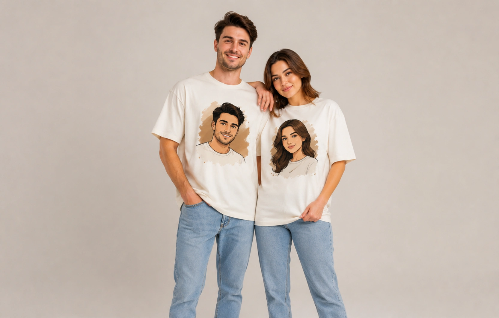 Custom Cartoon or Portrait T-Shirts
