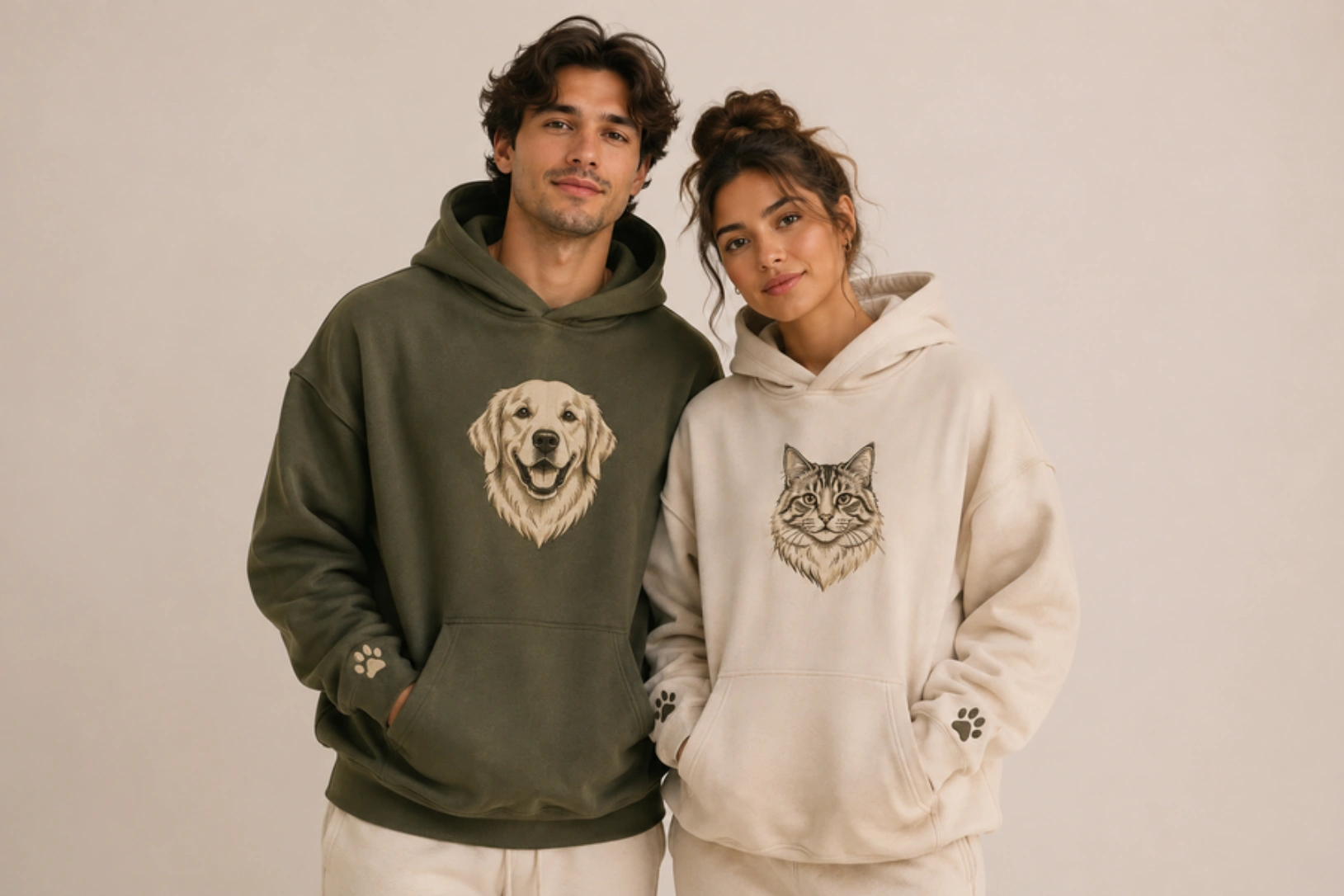 Custom Pet Portrait Hoodies