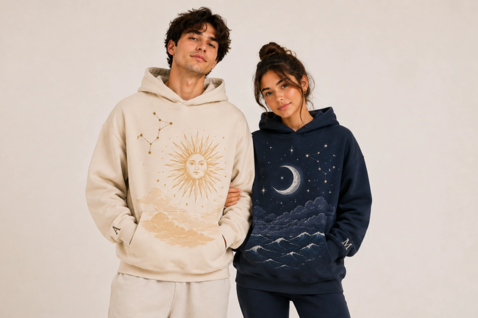 Day and Night Sky Hoodies