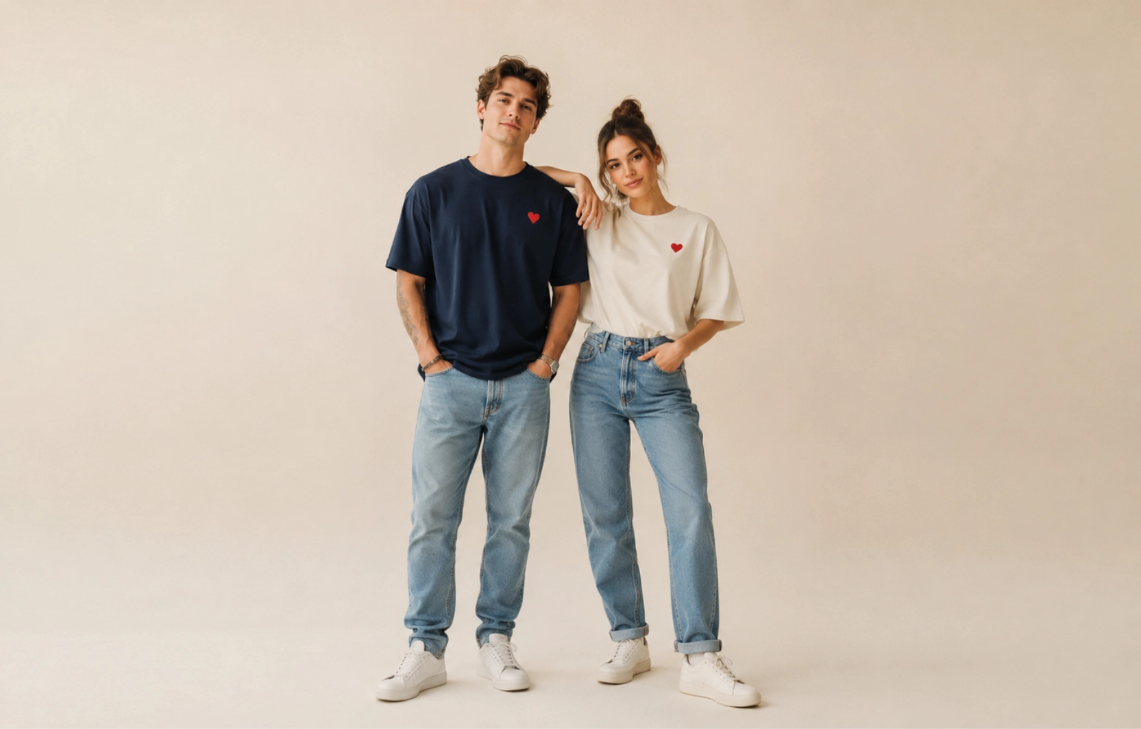 Minimalist Embroidered Initial T-Shirts