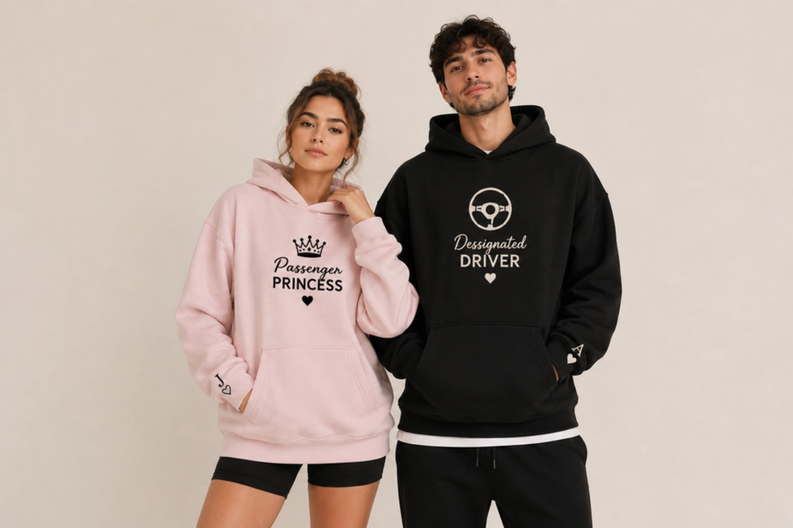 Passenger Princess and Designated Driver Hoodie Designs