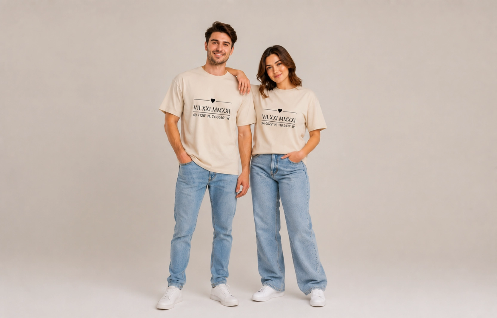 Personalized Date and Coordinate T-Shirts